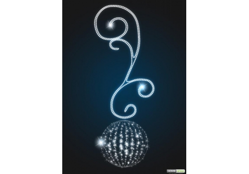 Консоль 3D Шар на ветке-4