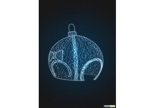 Новогодний шар уличный 5,5 метров с бантом