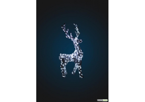 Светящийся олень в мишуре, серия 1,9 м, динамика